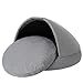 PillowPrim 2 in 1 Hundebett und Hundehaus, Stoffhaus, Katzenhöhle, Hundehütte, Hundekorb, Hundeliege, Schlafplätze, Möbel für Tiere, Graphit, XL: 100x100x62 cm