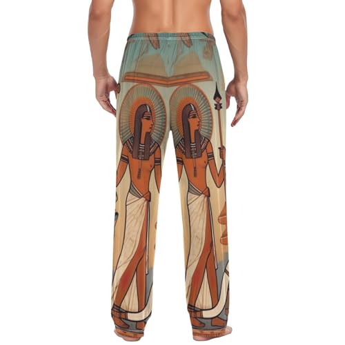 Egyptian Gods Men's Pajama Pants​ Soft Sleep & Lounge Pants Elastic Waist with Pockets2