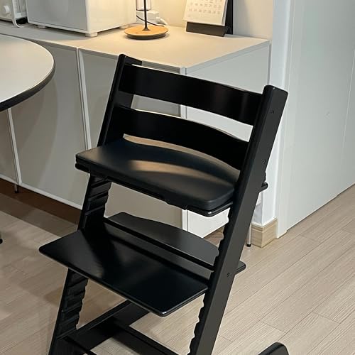 Image of COZYKIDS Tripp Trapp Compatible Baby Cushion | Waterproof High Chair Cushion | Soft Foam Padding (Black, Basic)