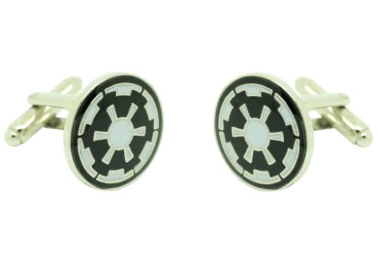 Boutons de manchette chemise Empire Galactique Star Wars Cufflinks, estandar, Acier inoxydable, Rhodium