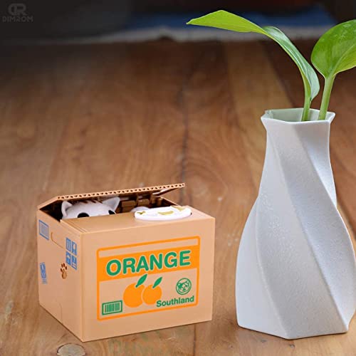 Piggy Bank Box White Cat - Coin Bank Piggy Bank For Kids English Speaking Cat In A Box - Coin Counter Piggy Bank White Lucky Cat - Cat Toys For Girls #TOP6