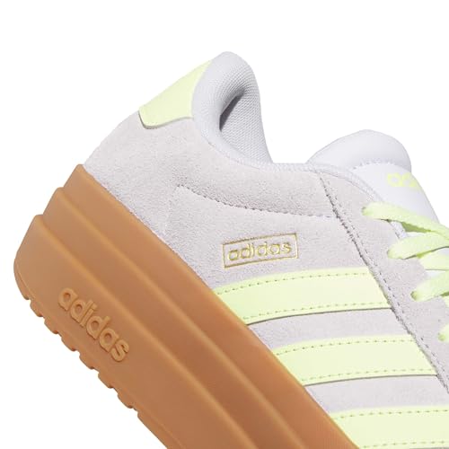 Image of adidas Womens Vl Court Bold Lace Up Sneakers Shoes Casual - Pink