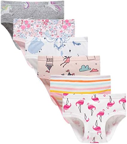 Little Girls' Soft Cotton Underwear Bring Cool, Breathable Comfort Experience Panty(3/4t variety, Pack of 6)
