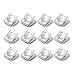 Kereda Clip Magnets, Magnetic Clips 1.2" Refrigerator Magnets for House & Office (Silver, Pack of 12)