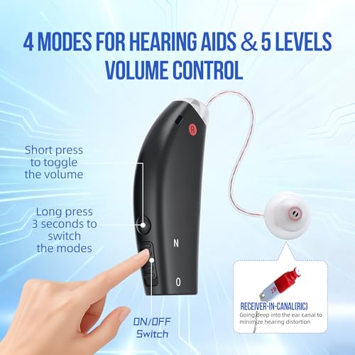 DIGGINGSOUND Hearing Aids, Hearing Aids for Seniors Rechargeable Hearing Amplifiers Behind-The-Ear Hearing Aids for Hearing Loss Hearing Assistance Device with Noise Cancelling — view 6
