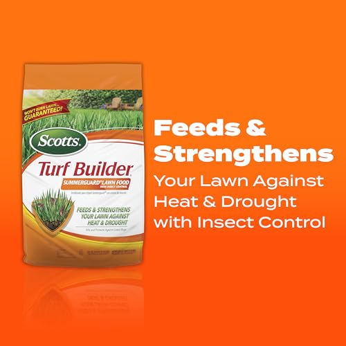 Scotts Turf Builder SummerGuard Lawn Food with Insect Control, Fertilizer and Insect Killer, 5,000 sq. ft., 13.35 lbs.