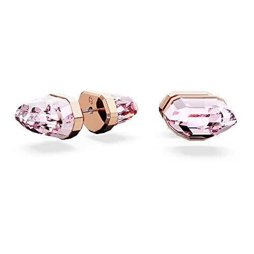SWAROVSKI Lucent Pierced Stud Earrings, Bright Pink Crystals on a rose-gold tone Finished Setting, Part of the Swarovski Lucent Collection