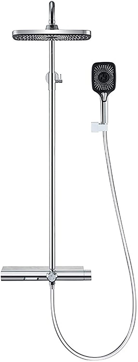 OZBMA Shower suit Set with Head Faucet Wall Mounted Combo Single Handle Rainfall 3 Modes Handheld Shower, Tub Spout, Chrome Interesting LIF,
