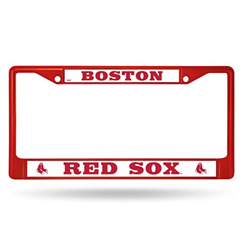 MLB Red Sox Chrome Frame, Red, 15 x 8, Logo Color