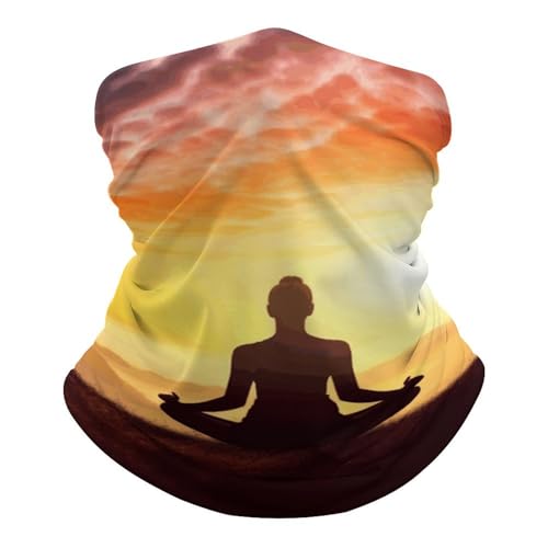 Neck Gaiter Mascarilla facial transpirable a prueba de viento cubierta facial para yoga, meditación, protección solar, máscara antipolvo, pasamontañas banda para cabeza para hombres y mujeres miniatura 1