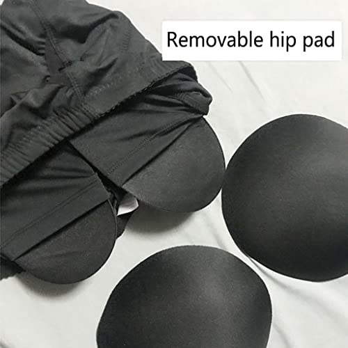 Men Plump Hip Butt Enhancer Boxer Brief Butt Lifting Skinny Boyshort Shaper Panties Removable Sponge Pad (Color : Black, Size : X-Large) #TOP3