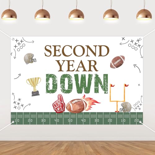 Toile de fond de 2e anniversaire football garçon fille photo sport 1,5x0,9m