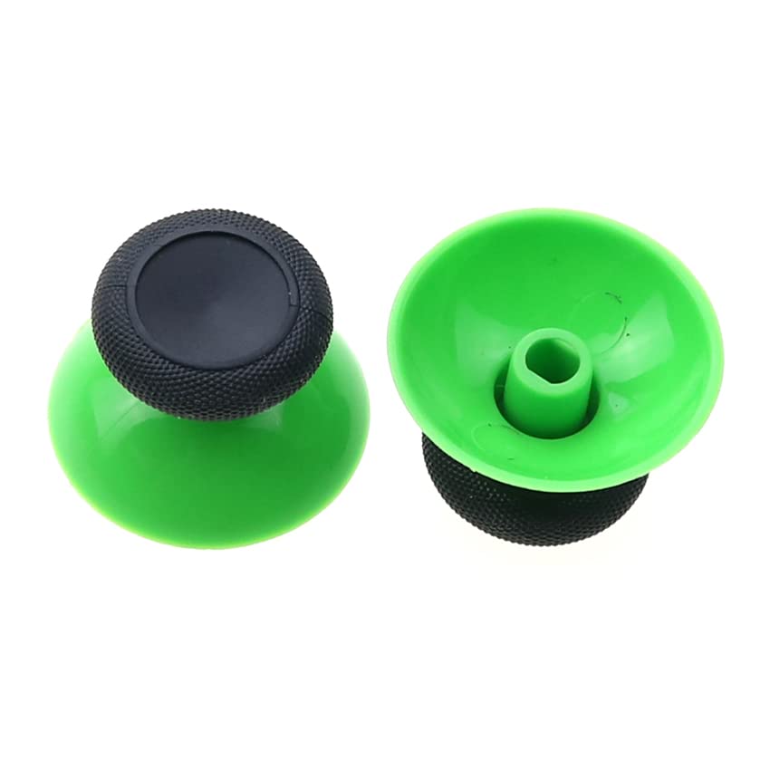 Image of 2 x 3D Analog Thumb Sticks Grip Joystick Cap for Xbox One ThumbSticks Cover for Xbox Series X S Controller, for Xbox One Slim Elite 3D Analog Thumb Sticks Grip (Green)