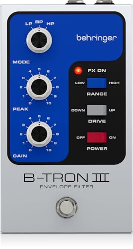 behringer b-tron iii envelope filter pedal auto-wah for guitarbass 3 filter types 2 modes true bypass