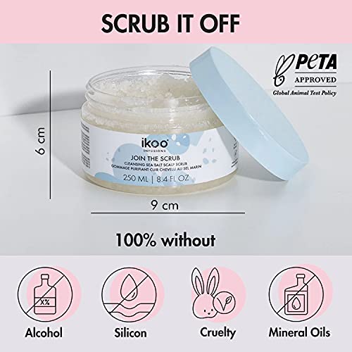 ikoo Infusions Cleansing Scalp Scrub - Exfoliante capilar a base de sales marinas y extracto de flores de hibisco ayuda… - Imagen 3