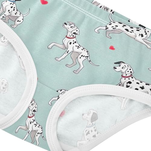 Cute Dalmatians Hearts Blue Cute Panties Girl Toddlers Underwear Floral Cotton Pattern Underpants Briefs 2t4