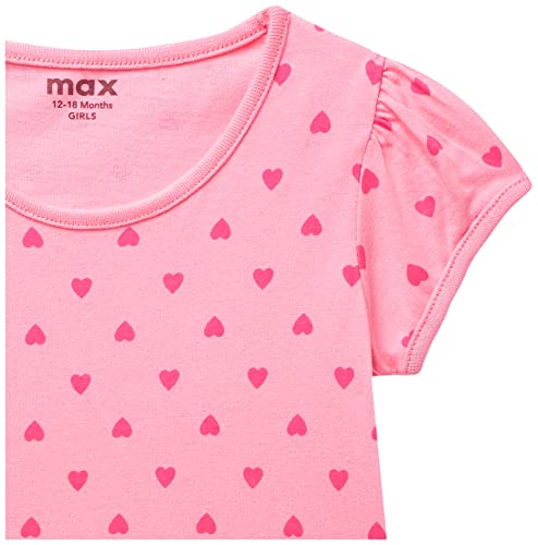 Image of Max Girls Heart Printed T-Shirt