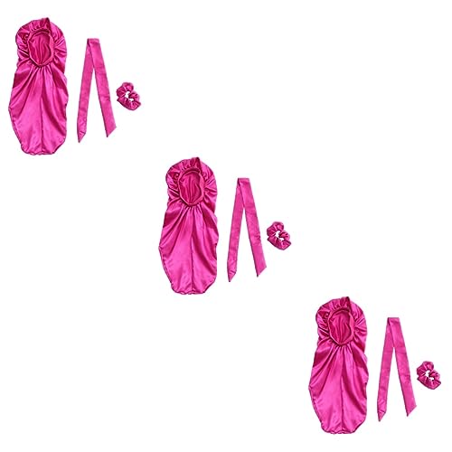 Bonnet de couchage en soie et ruban cheveux pour femme | Lot de 6 pièces FOMIYES