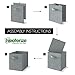 NEATERIZE Fabric Storage Cubes for Cube Organizer - 6 Pack Heavy Duty Grey Storage Bins - 13 Inch Cube Storage Bin, Use As A Clothes Storage Box, Baskets For Shelves or Cubbies Storage bins