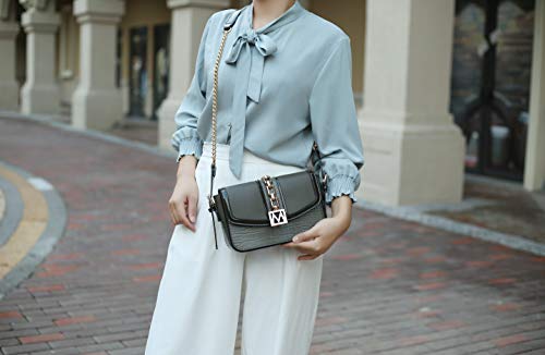 MKF Crossbody Bag for Women – PU Leather Lady Pocketbook Handbag – Side Messenger Purse, Shoulder Chain Strap2