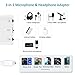 USB C to Microphone Adapter for Live-Streaming Type C to Microphone & 3.5mm Headphone Adapter with Charging Port USB C Audio & MIC Splitter Compatible for iPhone 16/17 iPad Pro/Galaxy 25 24/Pixel 9 8