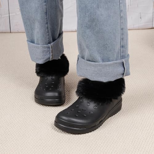 Casazoe Unisex-Adult Lined Clogs Women Men Waterproof Winter Warm Fuzzy Slippers Fleece Lining House Slippers Lightweight Outdoor Indoor Home Shoes4