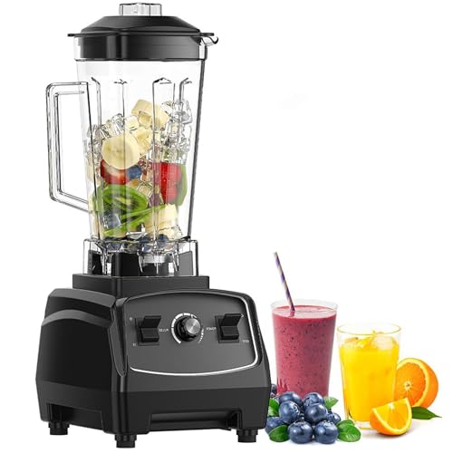 Commercial Blender Mixer, 2200W Heavy Duty Smoothie Maker, BPA Free for Ice, Fruits, Vegetables, Perfect for Smoothie Bars and Kitchens