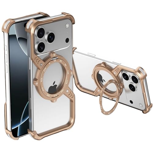 IPhone 17 /17 Air/ 17 Pro / 17 Pro Max Ή S^^t[P[XCCNCHfUCC360°^LbNX^hCI[vGbWObvCMagSafeΉClՌz(Gold,17)