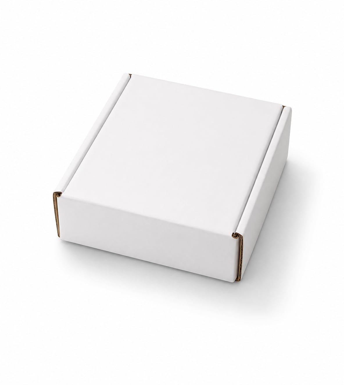 premium 3 ply white corrugated shipping boxes | 4" x 4" x 1.5" | pack of 25 strong cardboard cartons for packaging, courier, e-commerce, moving & storage