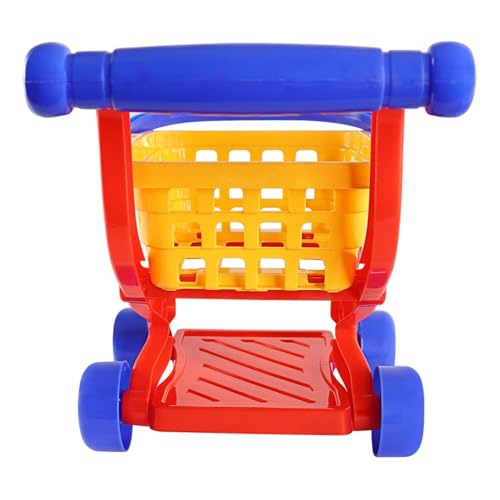 Carrinho de Supermercado de Brinquedo com Cesta Removível e Acessórios
