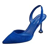 Marc Fisher Women's Hadya Pump, Blue Suede 421, 8