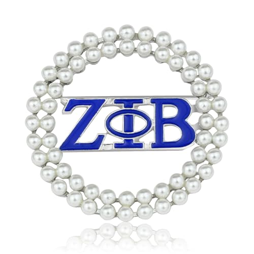 Image of Pearl ZPB Brooch Pin for Women 1920 ZPB Gift Greek Sorority Gifts for Finer Women Paraphernalia Jewelry Sisterhood Gift for Soror
