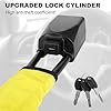 Steering Wheel Lock with 3 Keys,Seat Belt Lock High Visibility Cut Resistance Anti-Theft Device Universal Steering Wheel for Cars SUV Van Golf Cart Truck, Yellow #5