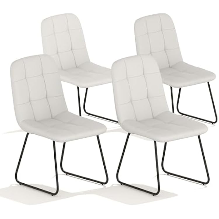 Dining Chair Set of 4, Modern Kitchen Faux Leather Zambia Ubuy