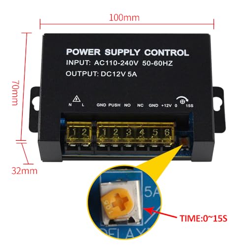 Alimentation CC 12V 5A transformateur AC DC caméra et contrôle accès