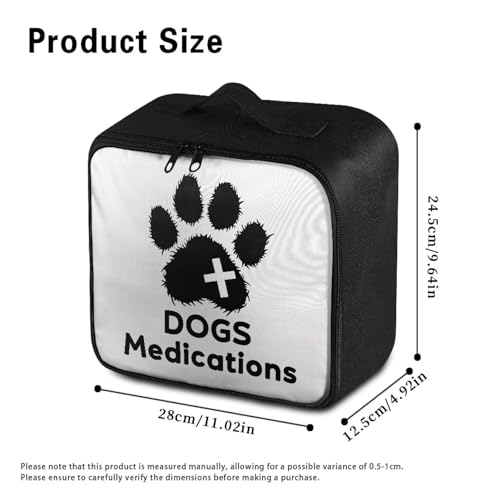 Image of Gomyblomy Customized Dog First Aid Kit Empty First Aid Kit Bag Dogs Medications Print Medium Emergency Kit for Home Cars Travel Medical Supplies Storage Add Your Image and Color