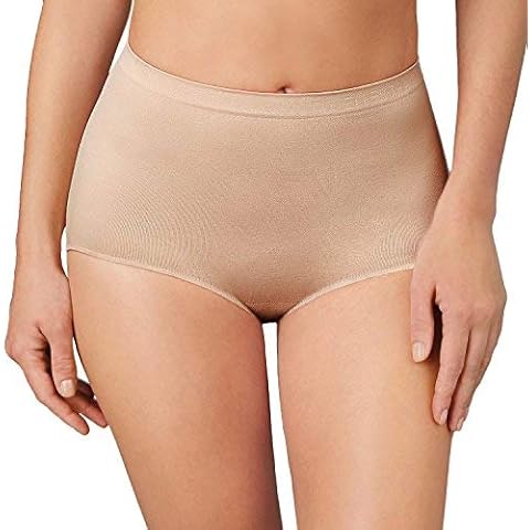 Ellen Tracy Essentials Womens Seamless Briefs 4-Pack Panties (XX-Large, Ivory Tan) Cover
