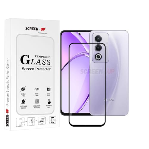 Image of ScreenUp Tempered Glass For Oppo A80 - Ultra Clear, 9H Scratch Resistant, Full Coverage, Easy Install Screen Protector