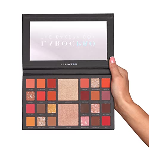 LaRoc Pro Nude Eyeshadow Makeup Palette - 26 Long Lasting Highly Pigmented Nude and Shimmer Shades - Matte and Glitter Highlighter, Contour & Eye Shadows for All Day & Night Looks - Image 6