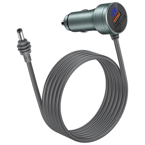 Adaptador coche USB C multipuerto con carga rápida y voltímetro 5
