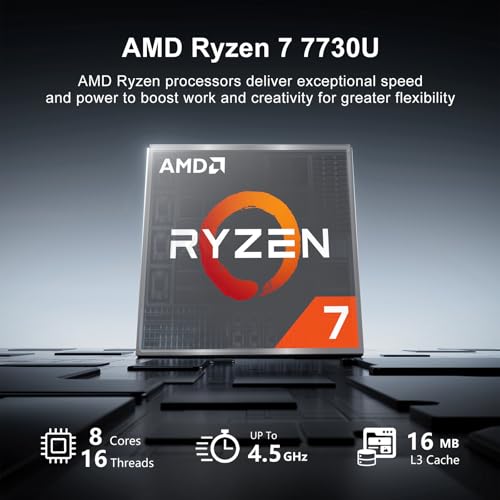 Image of HP 24 inch FHD Touchscreen All-in-One Desktop Computer, AMD Ryzen 7 7730U, 32GB RAM, 2TB SSD, AMD Radeon Graphics, Wireless Mouse & Keyboard, Bundle with 64GB Flash Drive, Windows 11 Home