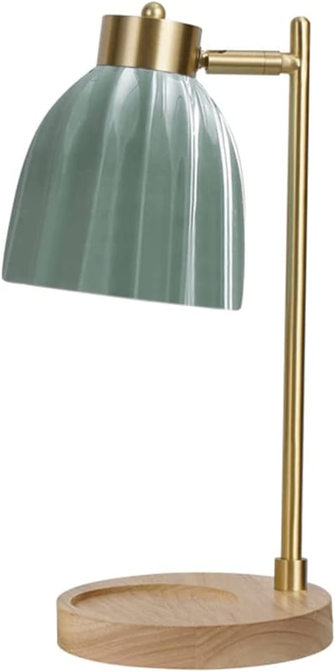 Candle Heater Fire-Free Aromatherapy Lamp Copper Melting Wax Lamp Dimming Timing Candle Warmer Lamp Nordic Style Table Lamp for Office Hotel Yoga Bedside Indoor