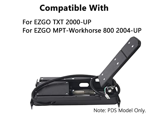 Loosoo Ezgo Golf Cart Accelerator Pedal Box Assembly Compatible With Ezgo Txt 2000-Up/Ezgo Mpt-Workhorse 800 2004-Up, Pds Model Only, Replace # 73333-G05 73333G05 #TOP6