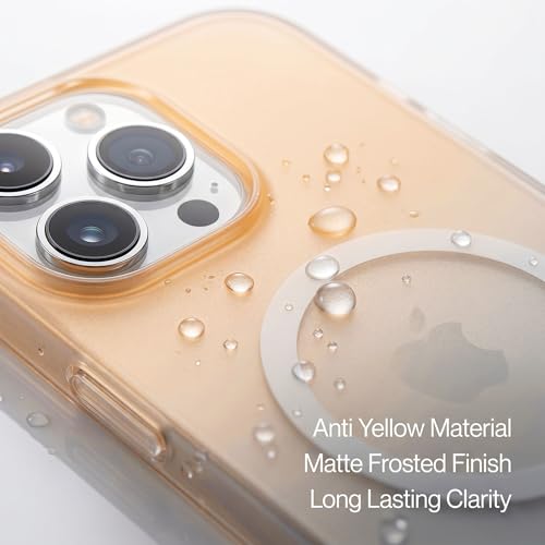 Image of amazon basics Paper Luxury Thin Case Cover for iPhone 16 Pro | Matte Finish | Gradient Case, Shaded Color | Compatible with magsafe | (Gold White, iPhone 16 Pro)