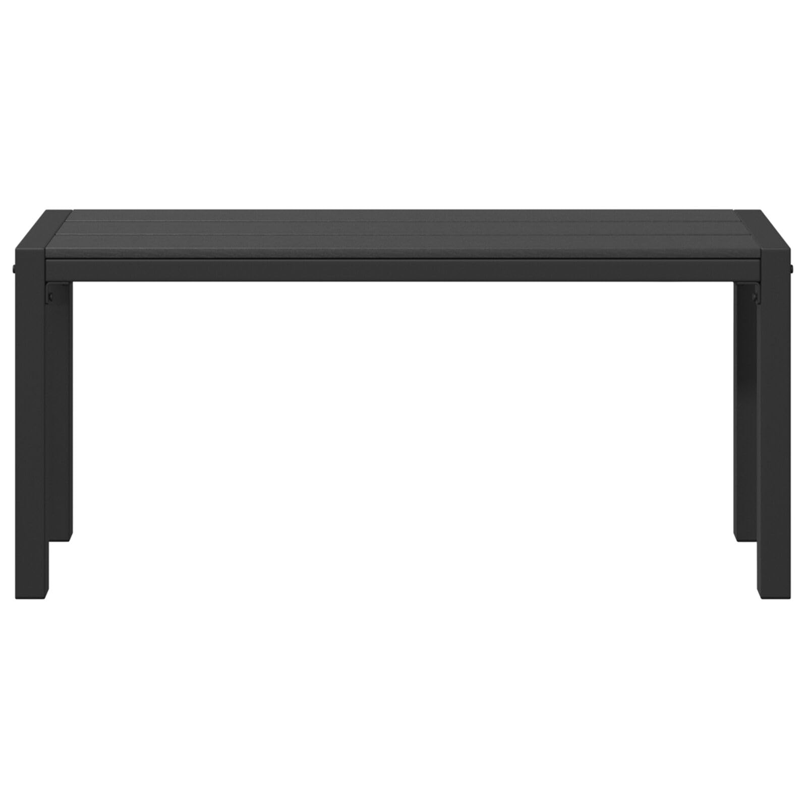 vidaXL Banco de jardín Negro 100 x 28 x 45cm Acero, Banco metálico Rectangular para jardín y terraza, mobiliario Exterior Moderno y Duradero, decoración Funcional para Patio