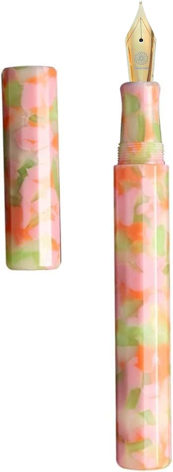 Amazon | WANCHER 万年筆 カレイド万年筆 ピンク 和桜 KALEIDO 12角柱
