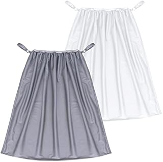 Reusable Diaper Pail Liner Bags 2 Pack for Ubbi Diaper Pail, Waterproof, Larger Capacity and Washable Wet Bag for Cloth Diaper, Laundry, Kitchen Garbage, Grey & White