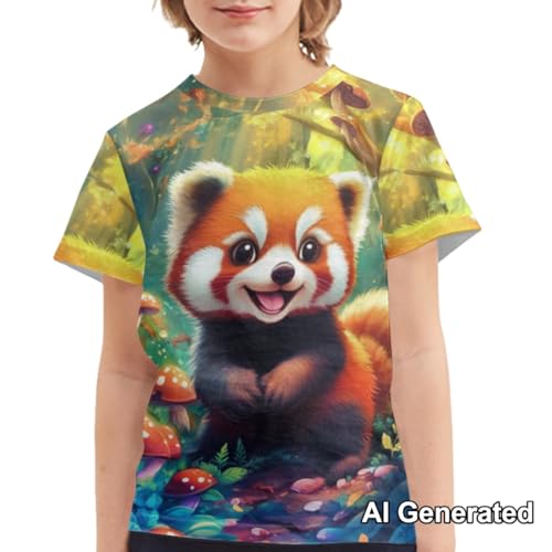 Image of Xhuibop Kids T Shirts for Boys Size 3-16 Girls Short Sleeve Sportswear Active Tops