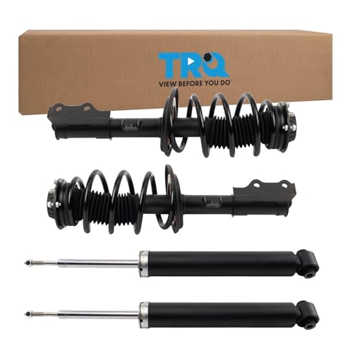 Image of TRQ Front and Rear Complete Strut Assembly & Shock Absorber Kit Complete Strut & Coil Spring Assembly Compatible with 2018-2022 Buick Enclave Chevrolet Traverse