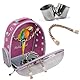 PETCUTE Multifunktionaler Rucksack für Vögel mit Holzstab, Leichte Träger Vogel Transporttasche, Papageien Reiserucksack mit Edelstahl-Tablett und Stehstange, Vogel Transportbox-Rosa